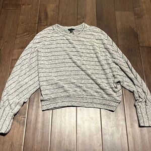 Dynamite, soft, long sleeve sweater, gray black, pinstripe size large women’s